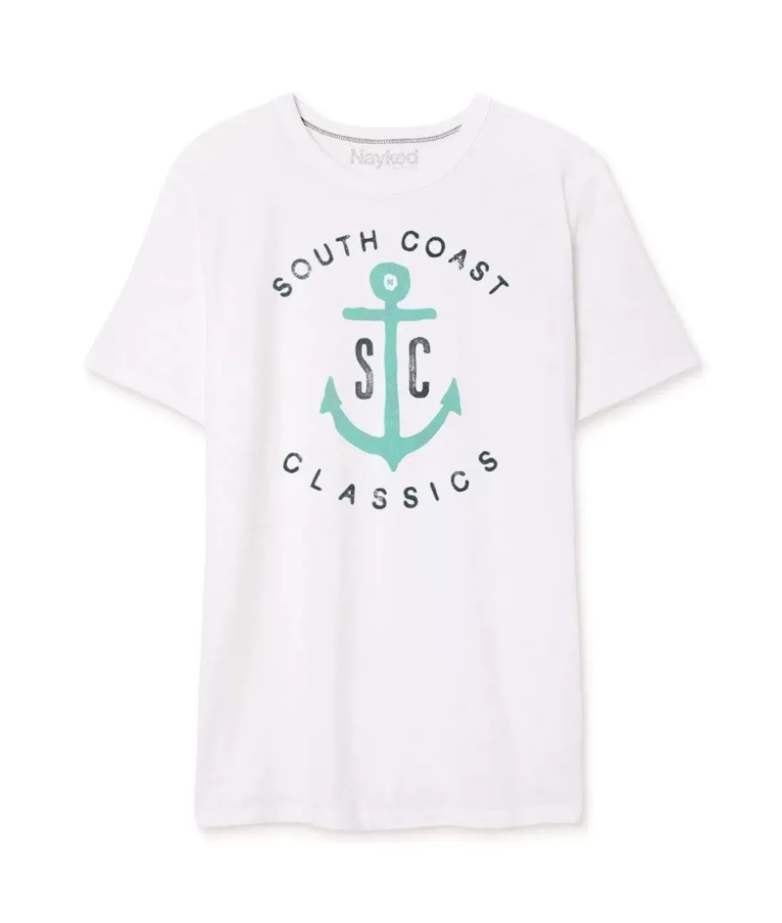Men Nayked Apparel T-Shirts>Men'S Vintage Soft Cotton Poly Graphic T-Shirt | Sc Anchor