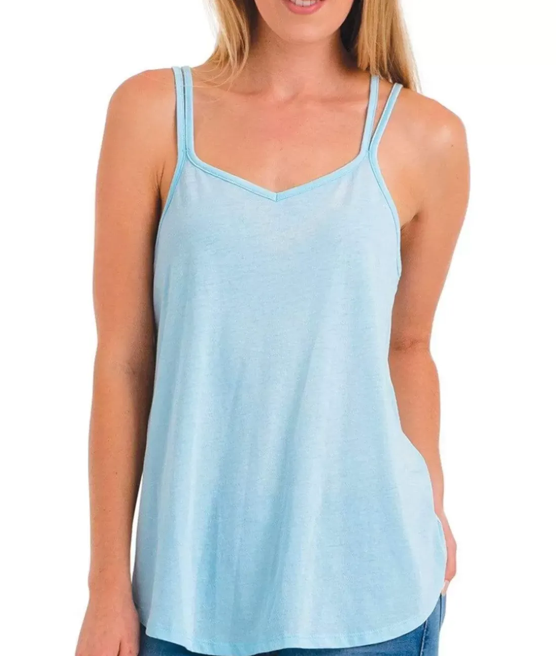 Women Nayked Apparel Tank Tops>Ridiculously Soft Vintage Wash Strappy Tank