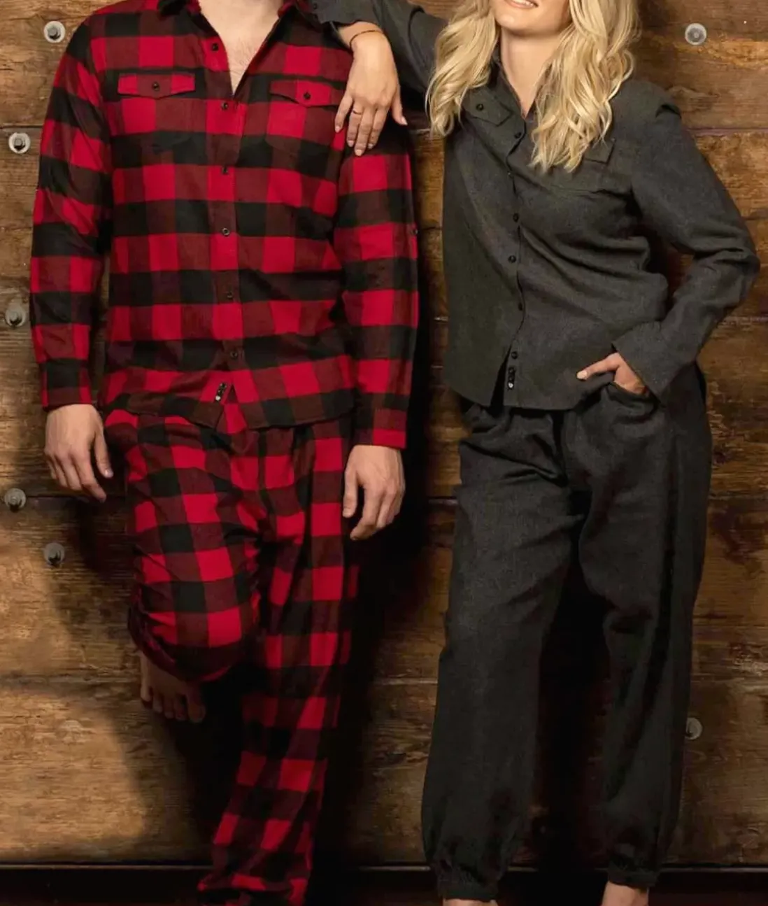 Men Nayked Apparel Bottoms>Soft Unisex Flannel Jogger With Pockets