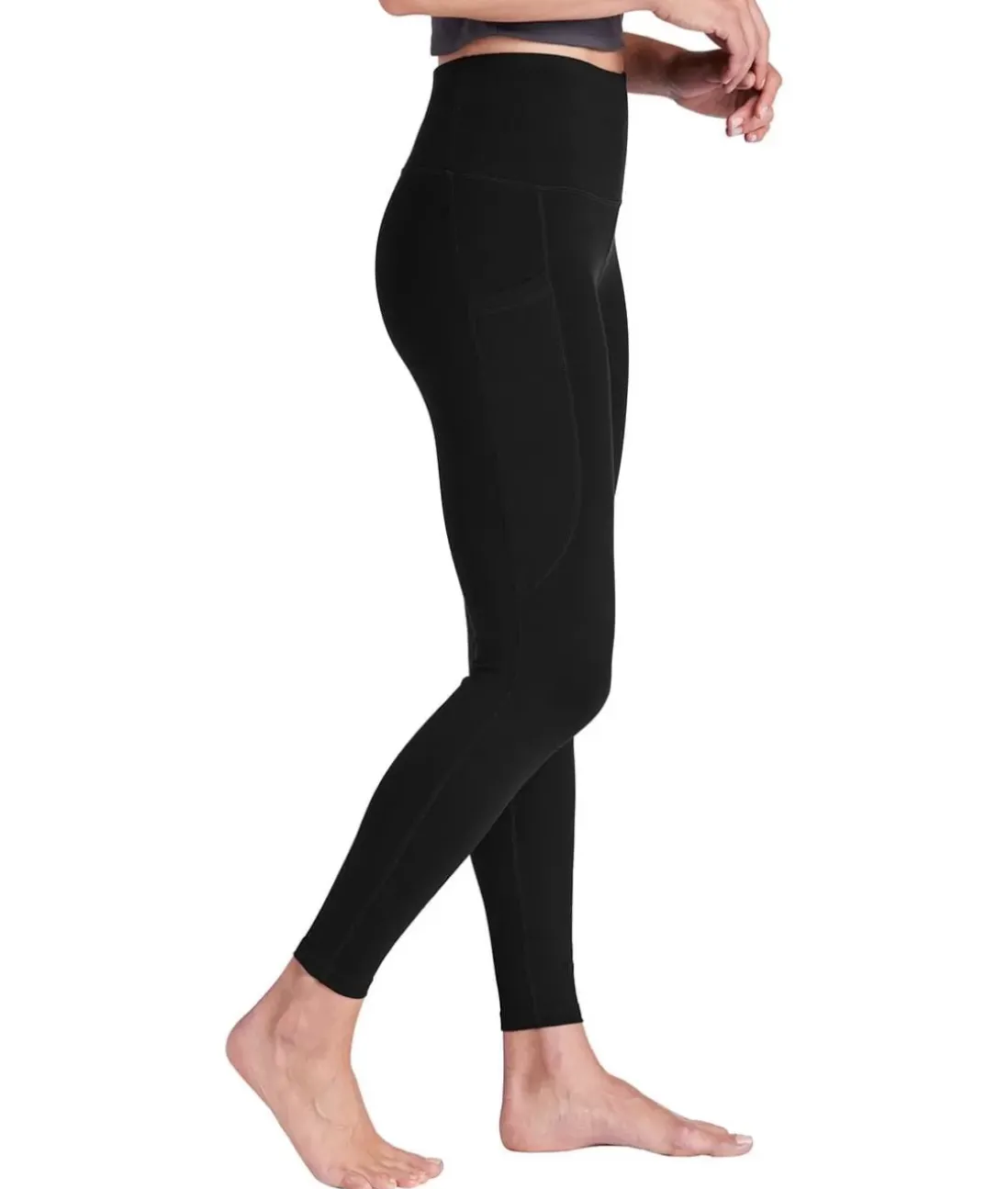Women Nayked Apparel Bottoms Skirts & Dresses>Women'S High Waist Pocketed Athleisure Leggings