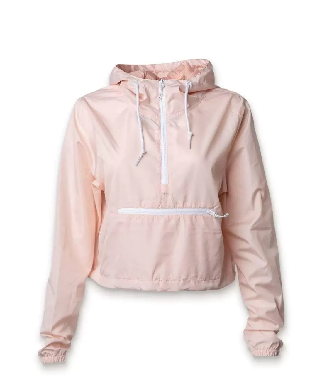Women Nayked Apparel Athleisure>Women'S Lightweight Pullover Cropped Windbreaker