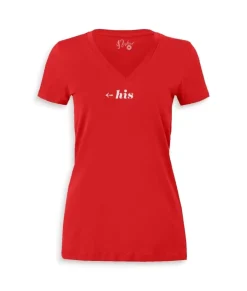 Women Nayked Apparel Tops>Women'S Ridiculously Soft Deep V Graphic Tee | His