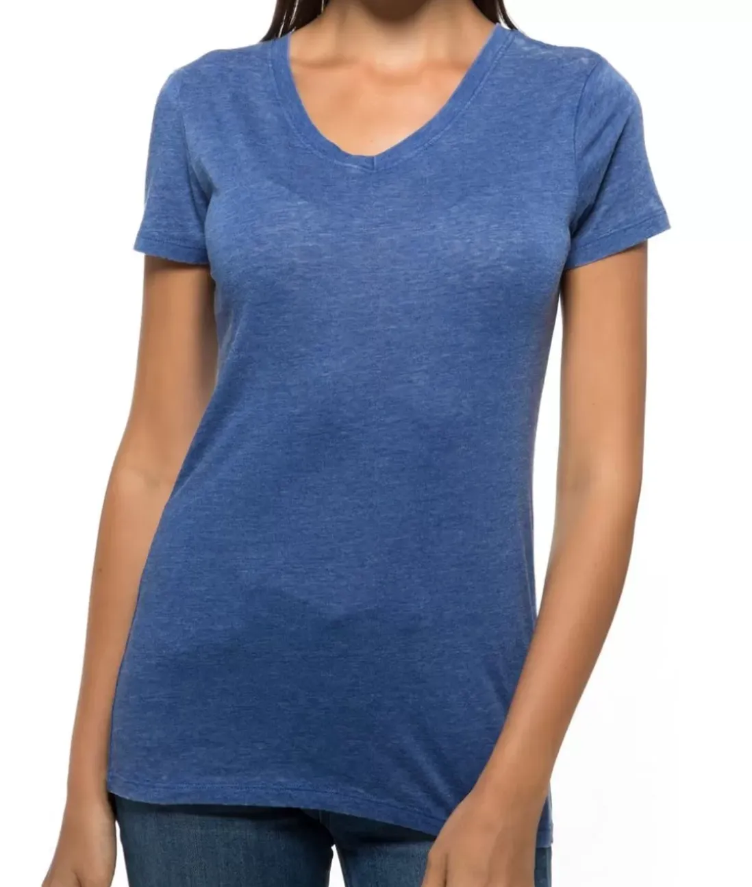 Women Nayked Apparel T-Shirts>Women'S Ridiculously Soft Vintage Wash V-Neck Short Sleeve T-Shirt