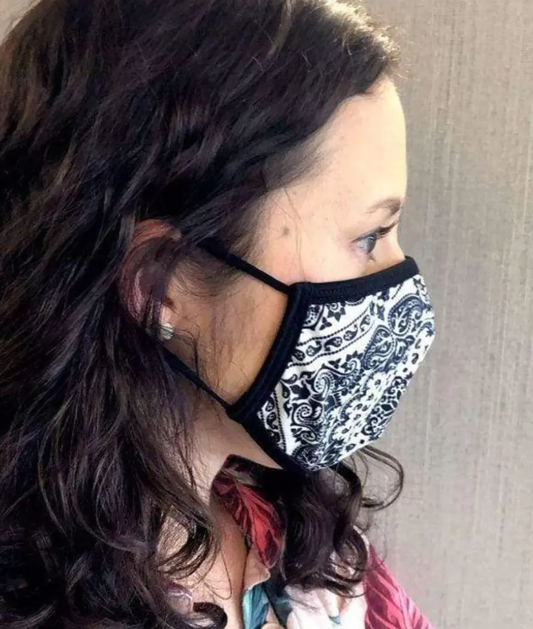 Women Nayked Apparel Accessories>Women'S Ridiculously Soft Bandana Print 2-Layer Face Mask With Adjustable Ear Loops