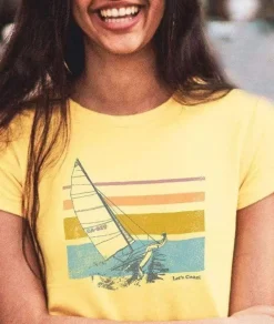 Women Nayked Apparel Tops>Women'S Ridiculously Soft Midweight Graphic Tee | Let'S Coast