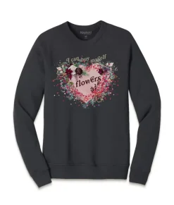 Women Nayked Apparel Tops>Women'S Ridiculously Soft Oversized Graphic Fleece Pullover | I Can Buy Myself Flowers