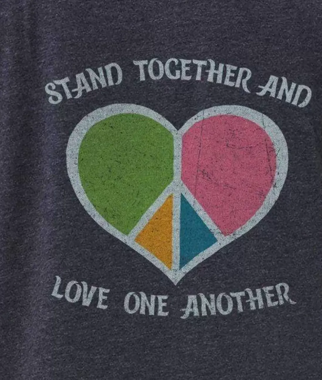 Women Nayked Apparel T-Shirts>Women'S Ridiculously Soft Oversized Graphic Tee | Stand Together And Love One Another