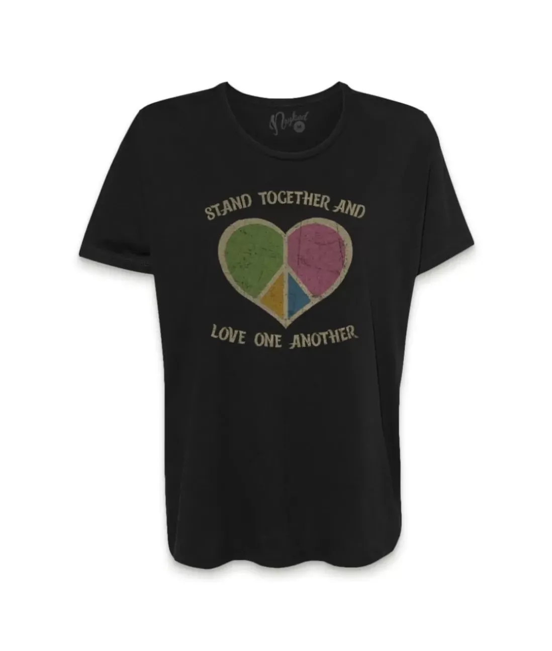 Women Nayked Apparel T-Shirts>Women'S Ridiculously Soft Oversized Graphic Tee | Stand Together And Love One Another