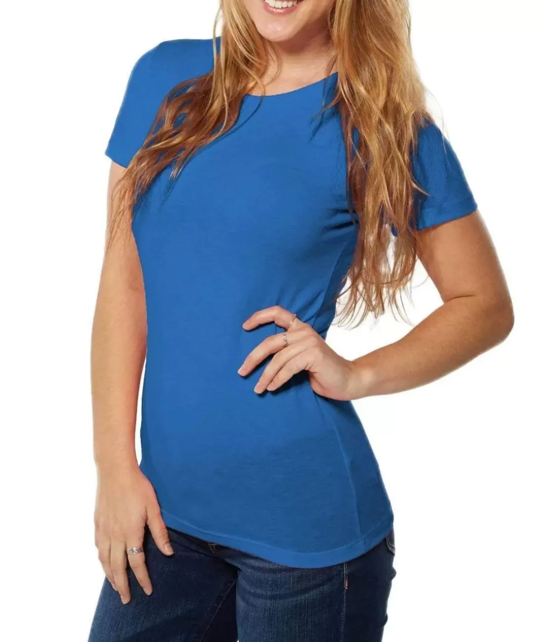 Women Nayked Apparel Tops>Women'S Ridiculously Soft Lightweight Crew Neck T-Shirt