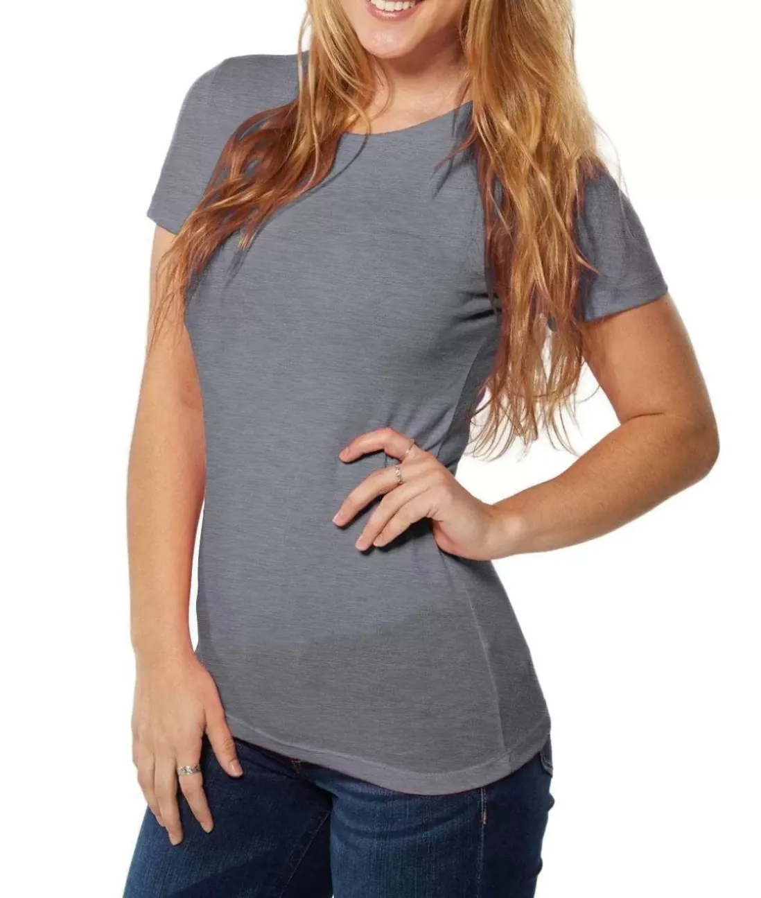 Women Nayked Apparel Tops>Women'S Ridiculously Soft Lightweight Crew Neck T-Shirt