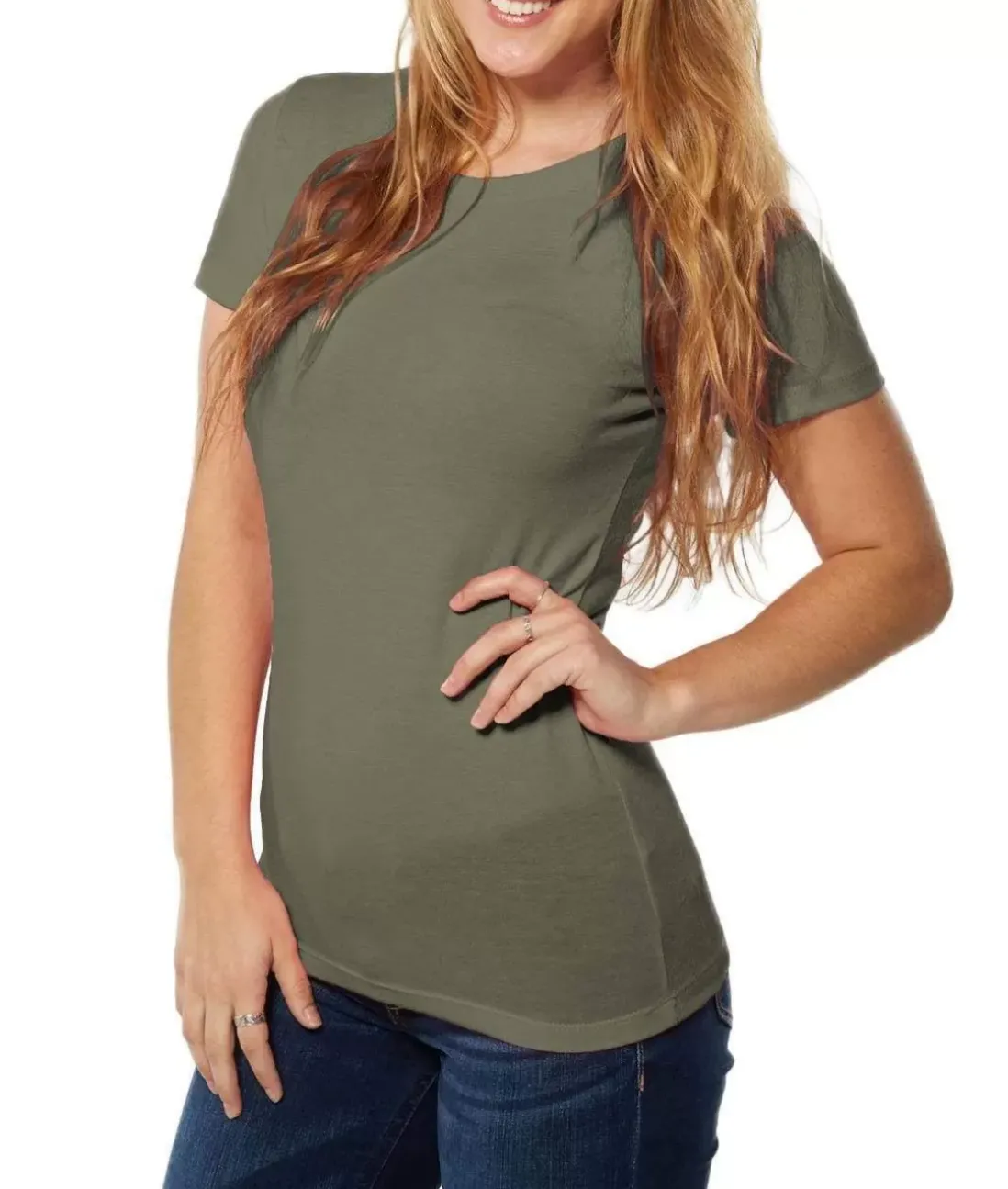 Women Nayked Apparel Tops>Women'S Ridiculously Soft Lightweight Crew Neck T-Shirt