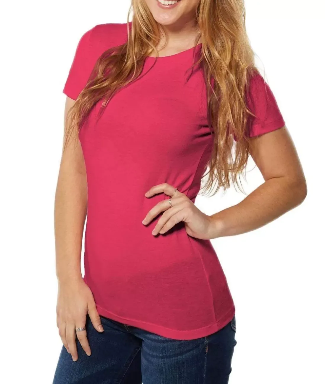 Women Nayked Apparel Tops>Women'S Ridiculously Soft Lightweight Crew Neck T-Shirt