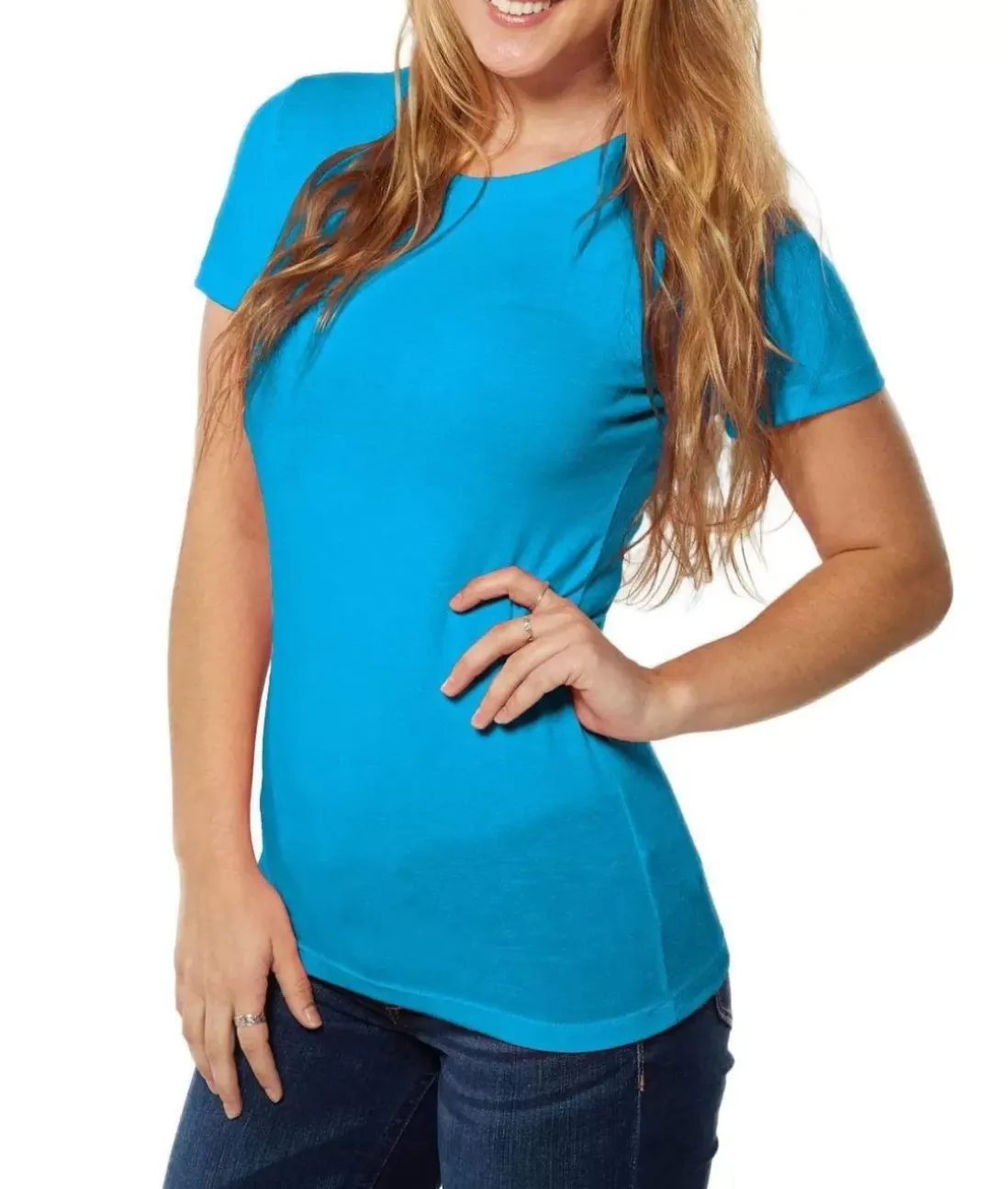 Women Nayked Apparel Tops>Women'S Ridiculously Soft Lightweight Crew Neck T-Shirt