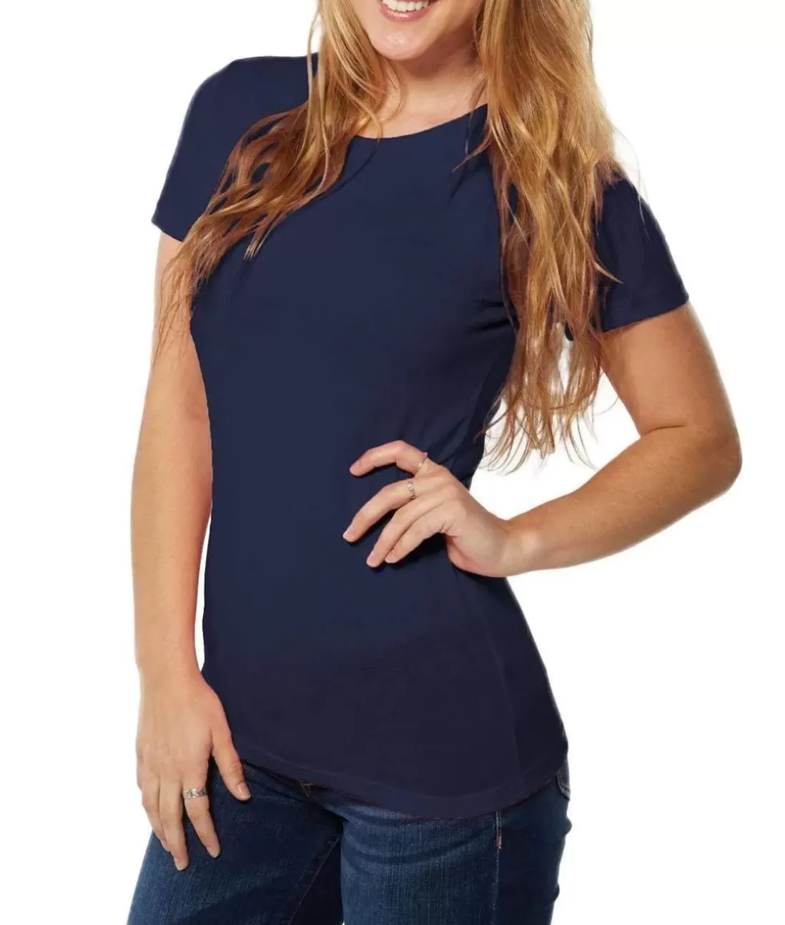 Women Nayked Apparel Tops>Women'S Ridiculously Soft Lightweight Crew Neck T-Shirt