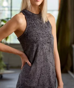 Women Nayked Apparel Tops>Women'S Ridiculously Soft Burnout High Neck Tank Top