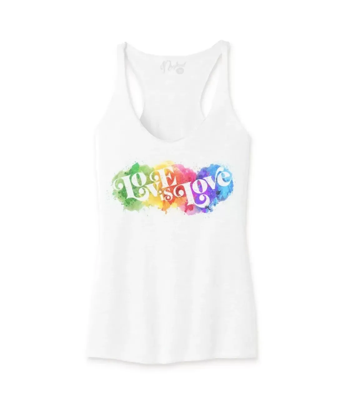 Women Nayked Apparel T-Shirts>Women'S Ridiculously Soft Lightweight Graphic Racerback Tank | Love Is Love