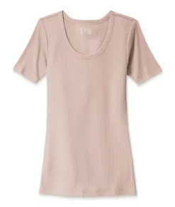 Women Nayked Apparel T-Shirts>Women'S Ridiculously Soft Ribbed Scoop Neck Tee
