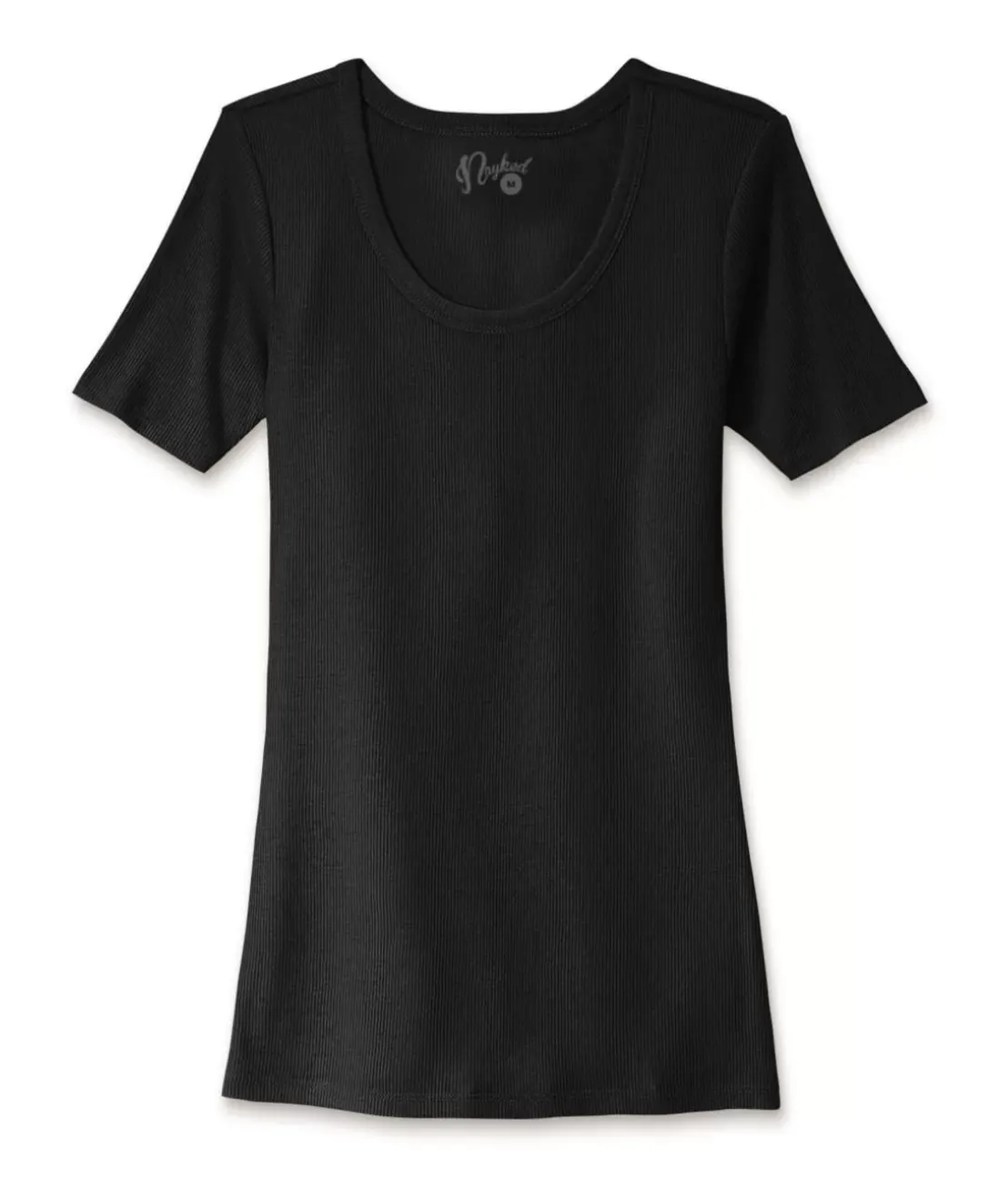 Women Nayked Apparel T-Shirts>Women'S Ridiculously Soft Ribbed Scoop Neck Tee