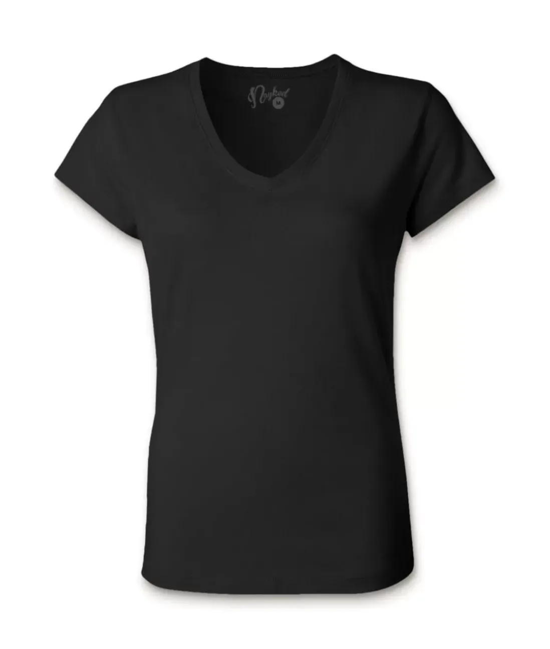 Women Nayked Apparel Tops>Women'S Ridiculously Soft 100% Cotton Fitted V-Neck T-Shirt