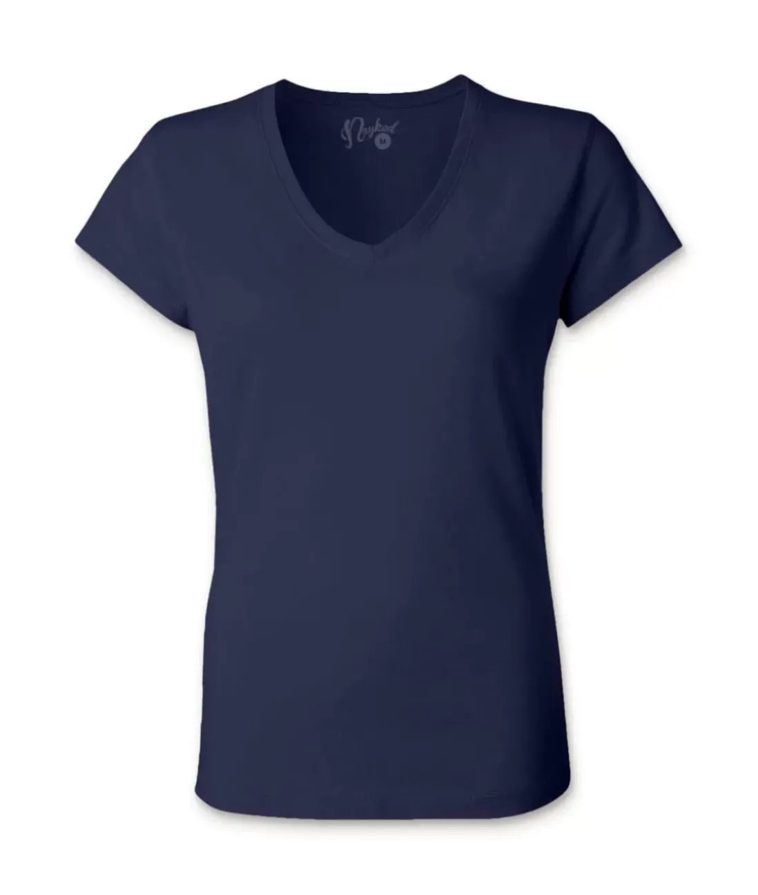 Women Nayked Apparel Tops>Women'S Ridiculously Soft 100% Cotton Fitted V-Neck T-Shirt
