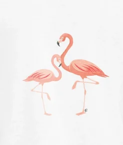 Women Nayked Apparel Tops>Women'S Ridiculously Soft Lightweight Graphic Tee | Pink Flamingos