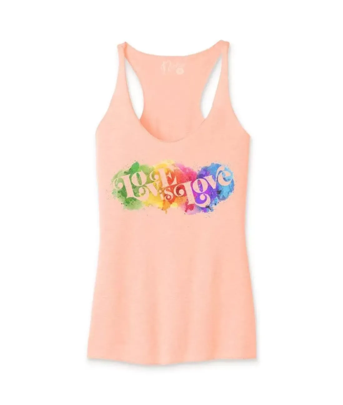 Women Nayked Apparel Tops>Women'S Ridiculously Soft Lightweight Graphic Racerback Tank | Love Is Love