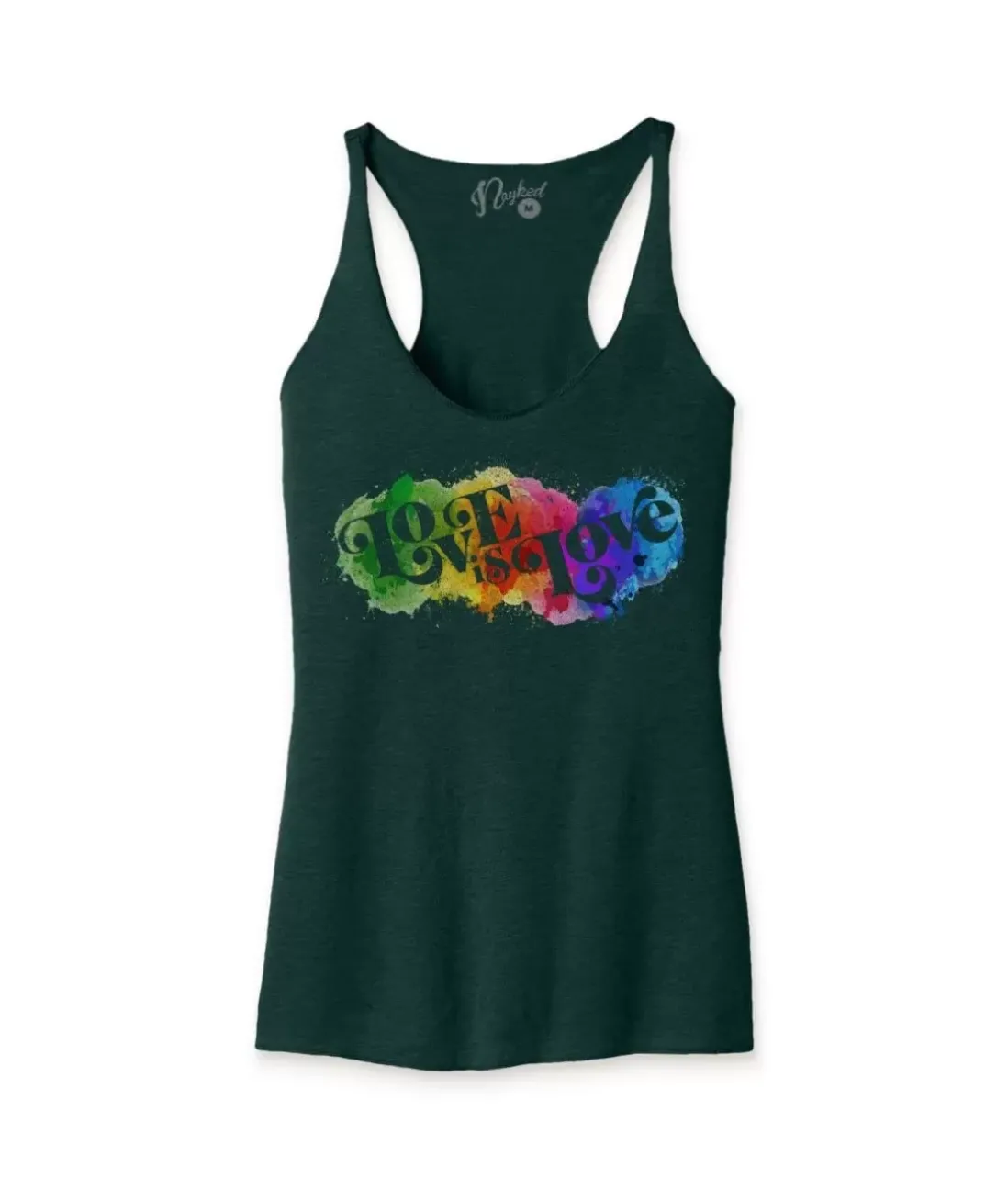 Women Nayked Apparel Tops>Women'S Ridiculously Soft Lightweight Graphic Racerback Tank | Love Is Love