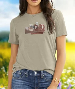 Women Nayked Apparel T-Shirts>Women'S Ridiculously Soft Midweight Graphic Tee | License Plate Art: Mom