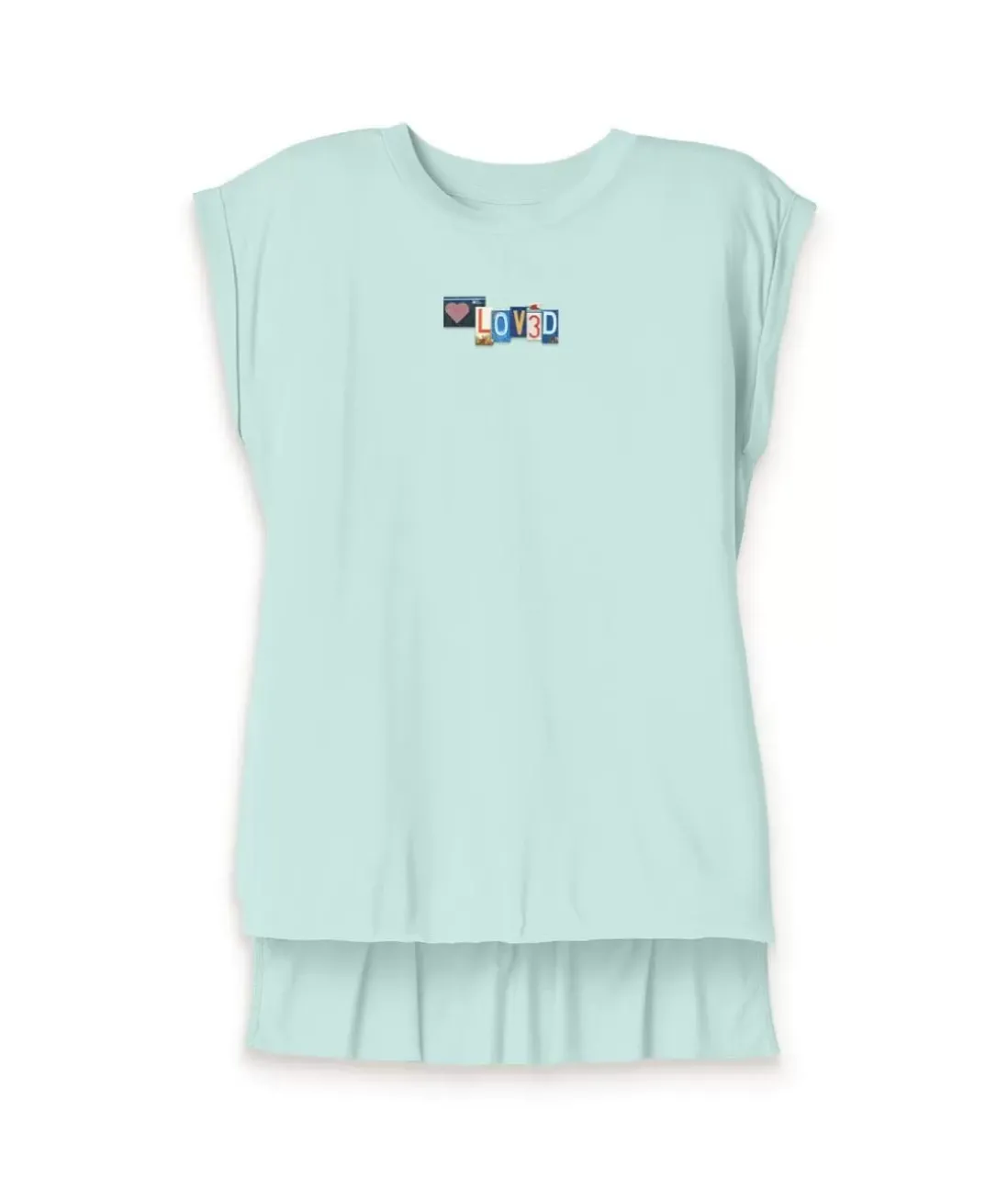 Women Nayked Apparel T-Shirts>Women'S Ridiculously Soft Flowy Rolled Cuff Muscle Graphic Tee | Loved