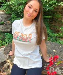 Women Nayked Apparel Tops>Women'S Ridiculously Soft Midweight Graphic Tee | Be Wild, Be Free