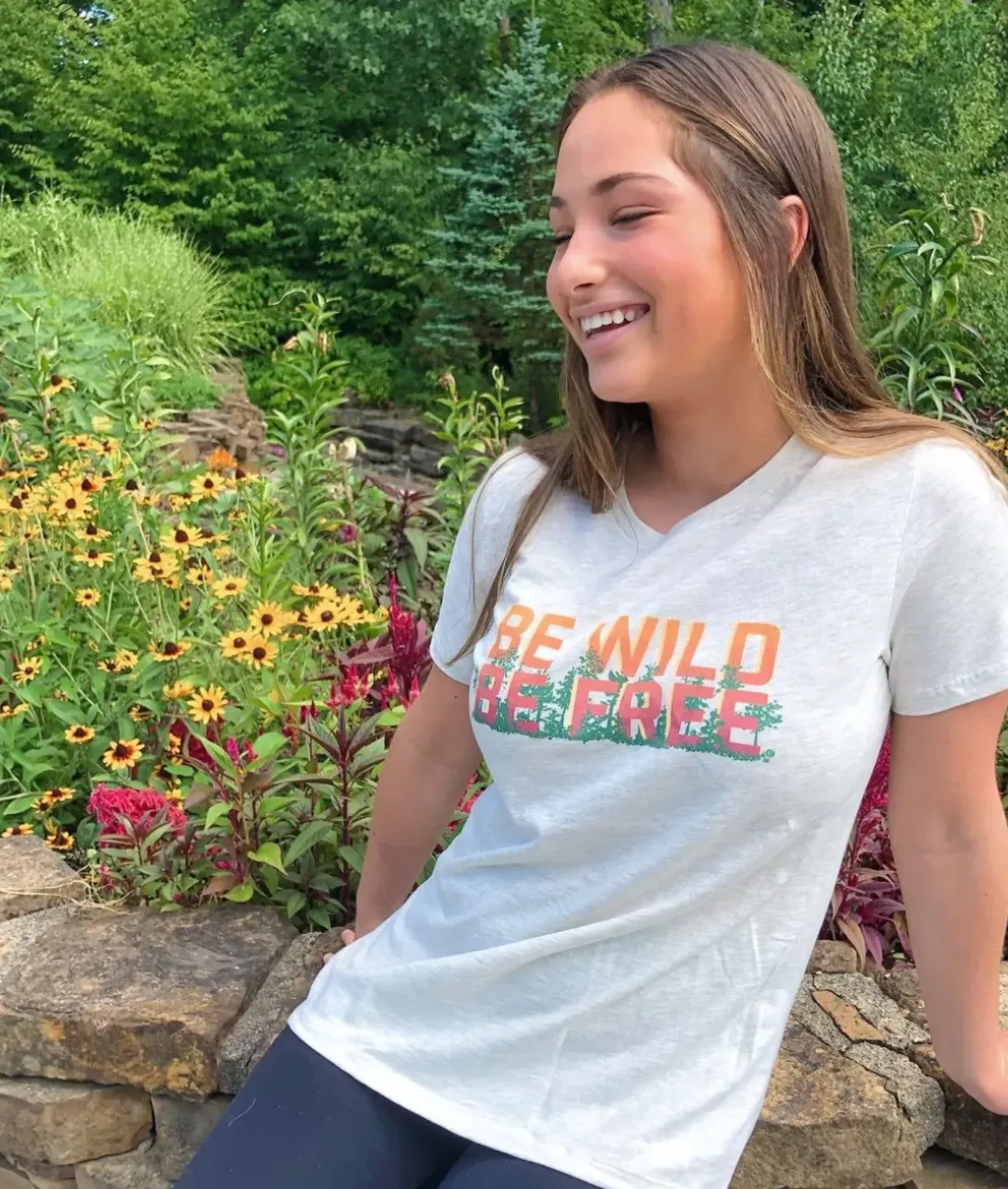 Women Nayked Apparel Tops>Women'S Ridiculously Soft Midweight Graphic Tee | Be Wild, Be Free