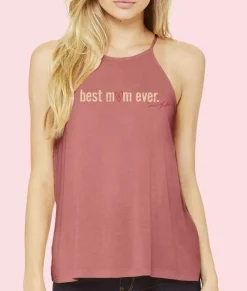 Women Nayked Apparel Tank Tops>Women'S Ridiculously Soft High Neck Graphic Tank | Best Mom Ever