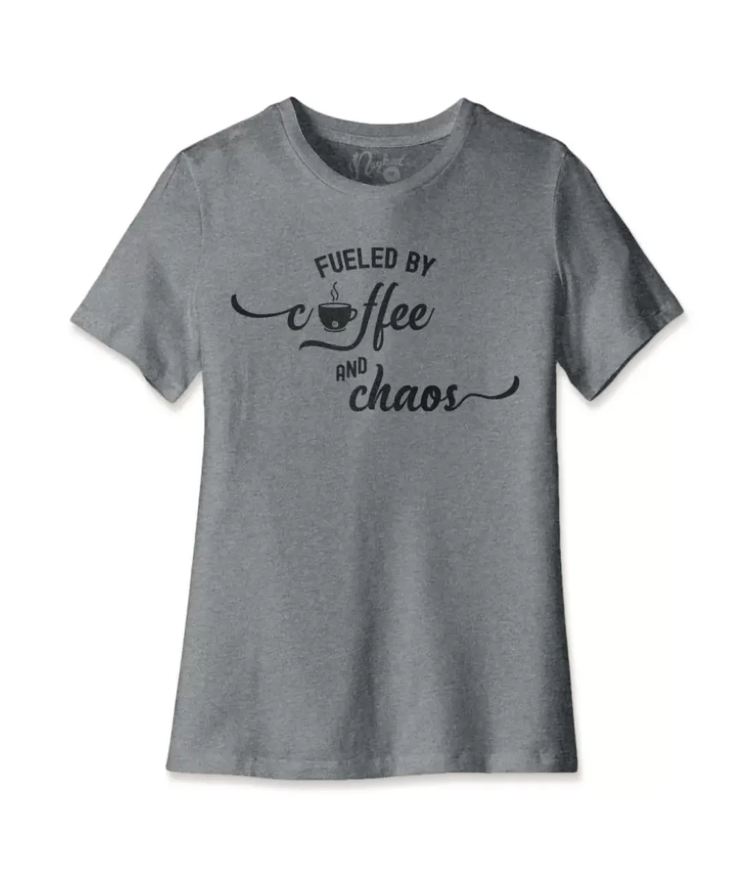 Women Nayked Apparel Tops>Women'S Ridiculously Soft Midweight Graphic Tee | Fueled By Coffee And Chaos