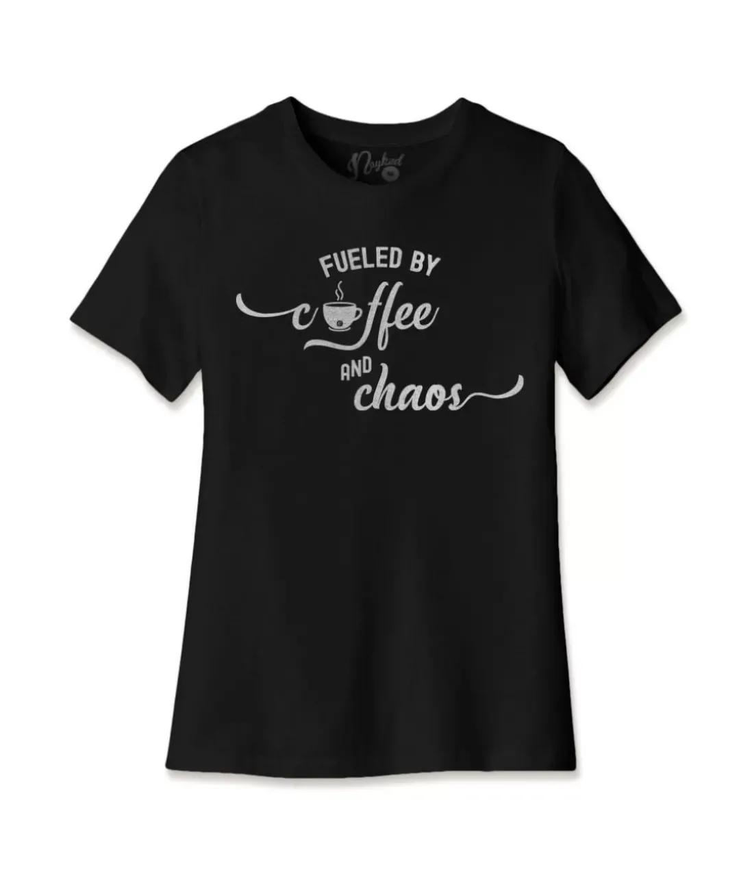 Women Nayked Apparel Tops>Women'S Ridiculously Soft Midweight Graphic Tee | Fueled By Coffee And Chaos