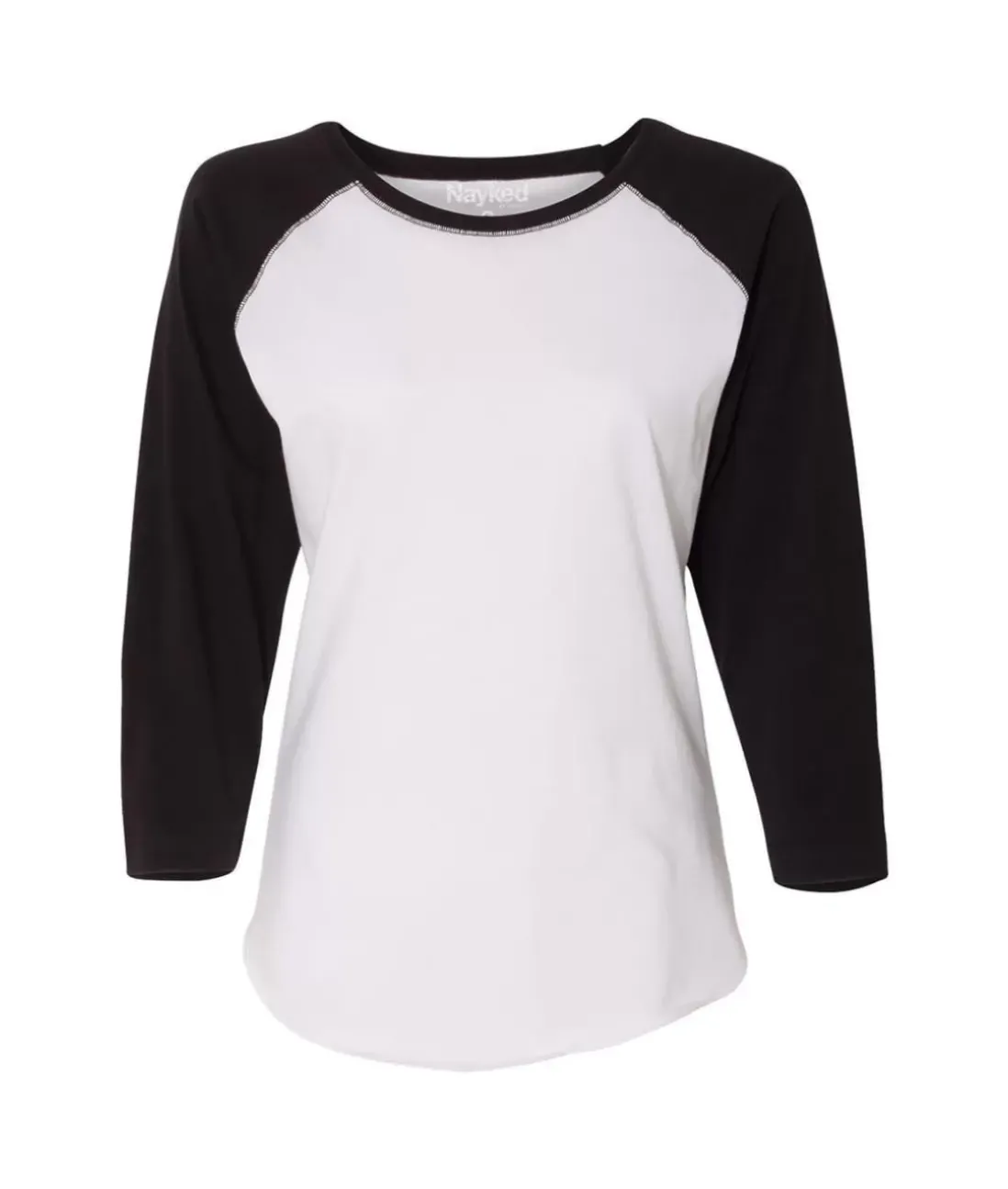 Women Nayked Apparel T-Shirts>Women'S Ridiculously Soft Midweight Baseball Tee