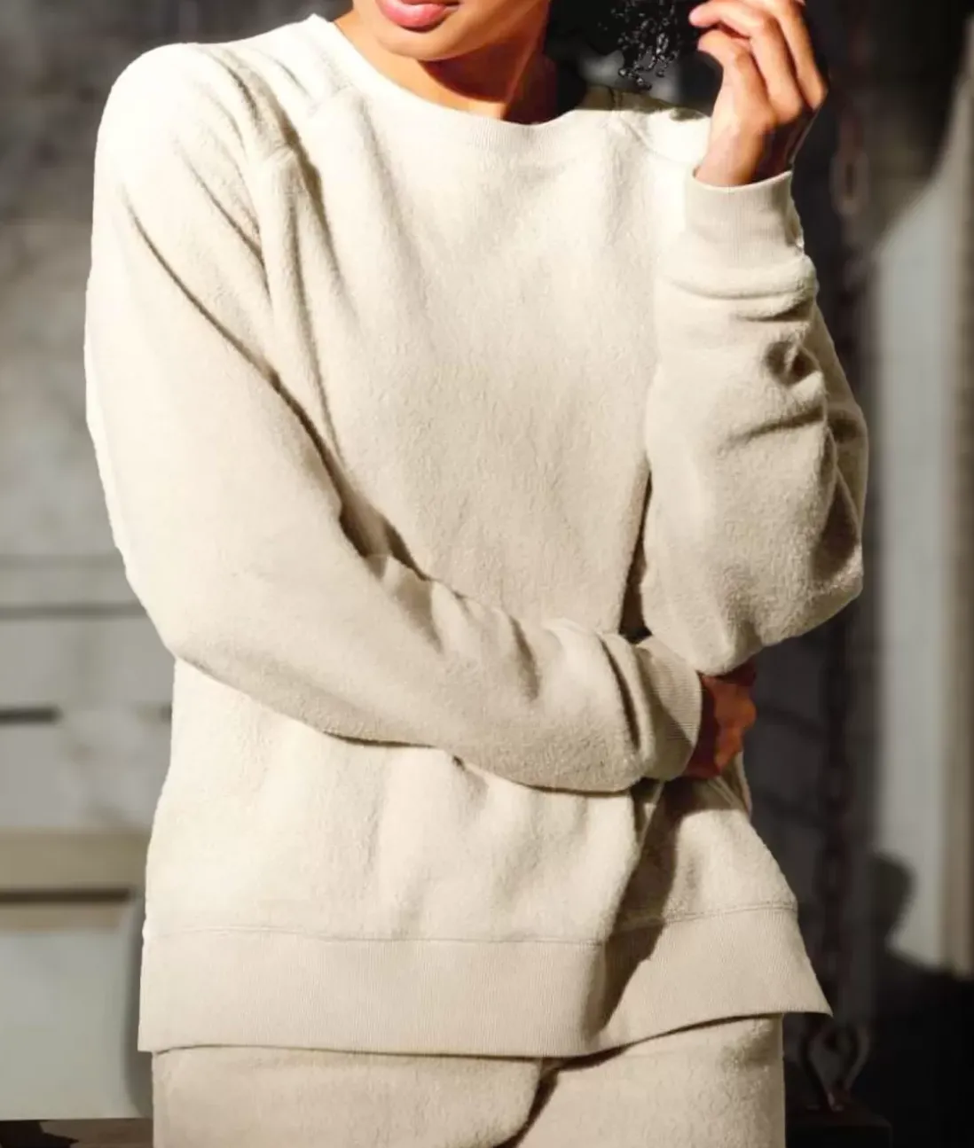 Women Nayked Apparel Athleisure>Women'S Snuggly Soft Reverse Fleece Sweatshirt