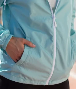 Women Nayked Apparel Tops>Women'S Soft Lightweight Oversized Full-Zip Windbreaker Jacket