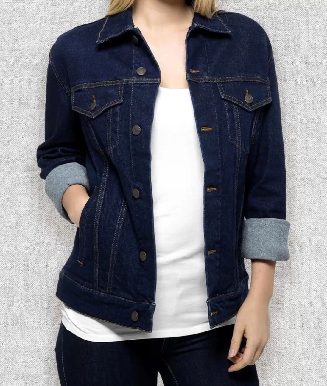 Women Nayked Apparel Outerwear>Women'S Soft Oversized Vintage Denim Jacket