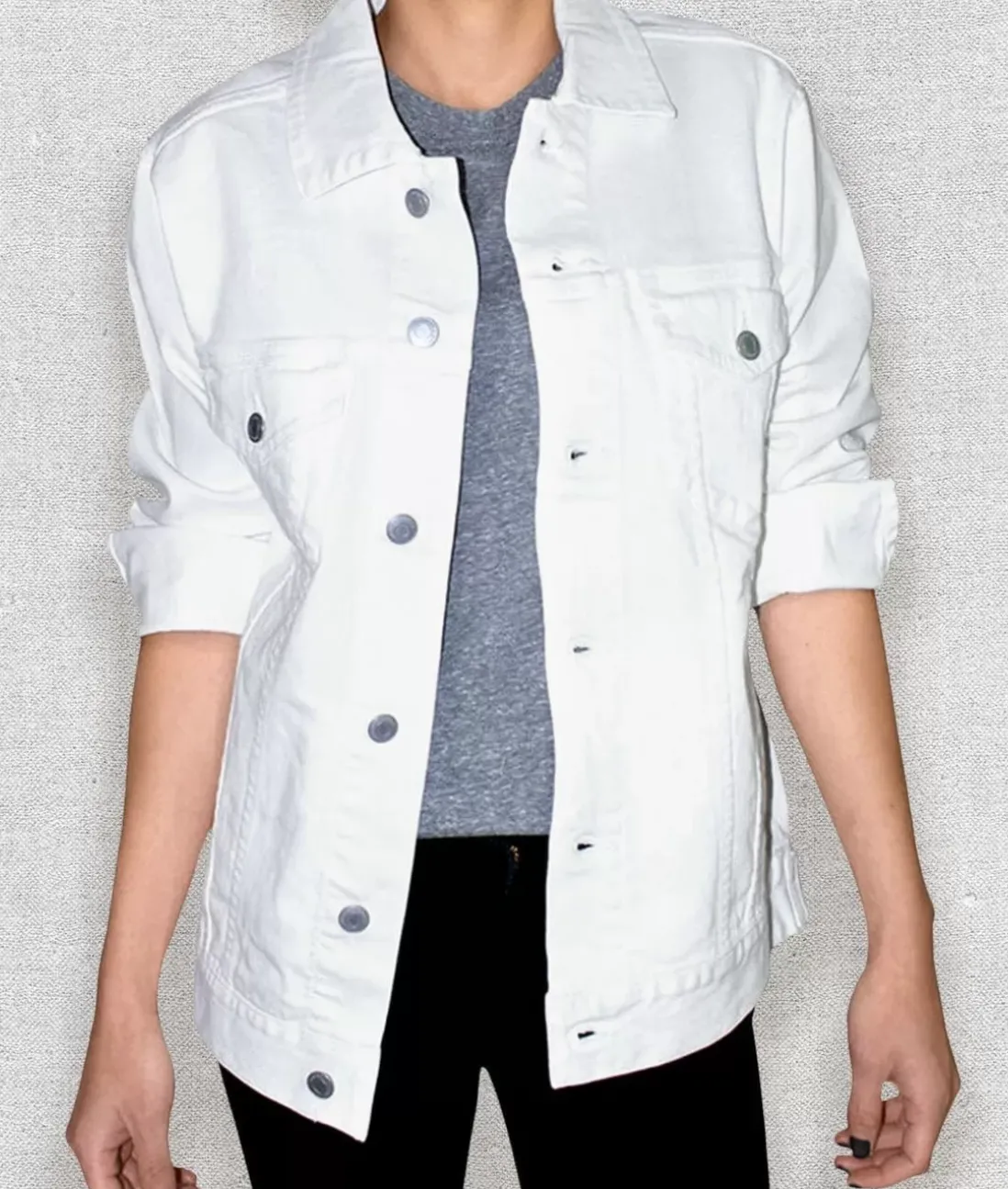 Women Nayked Apparel Outerwear>Women'S Soft Oversized Vintage Denim Jacket