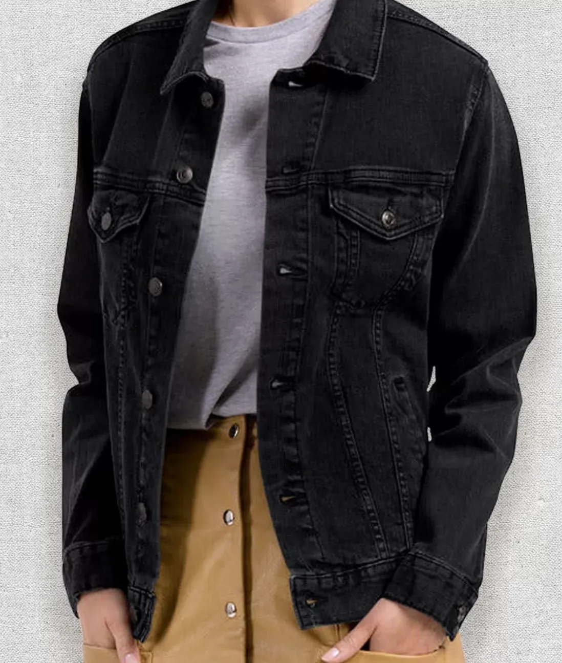 Women Nayked Apparel Cardigans & Sweaters>Women'S Soft Oversized Vintage Denim Jacket